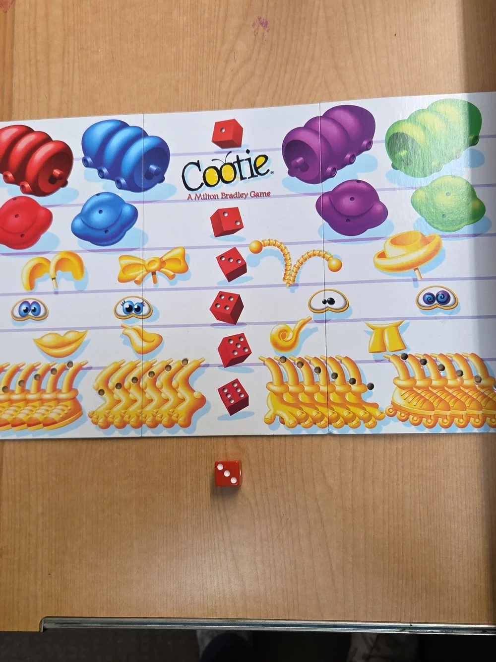 Cootie Board Game Milton Bradley Classic Preschool Collection